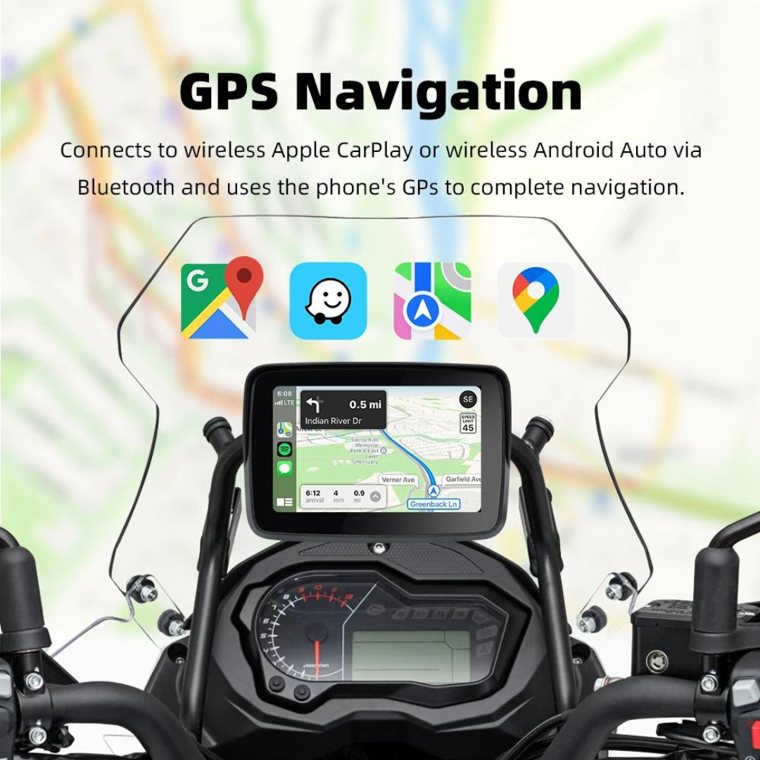 Pantalla de navegación N1 para motocicleta Android Auto , Apple Carplay
