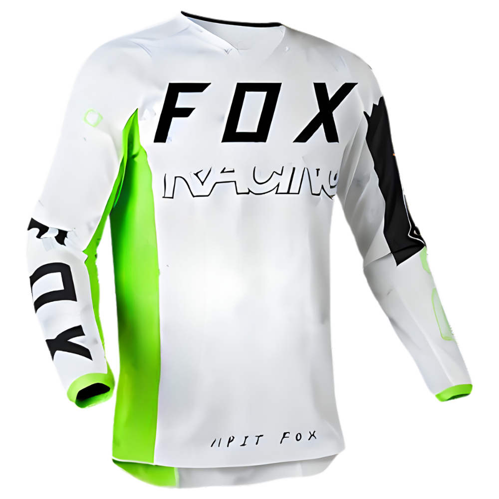 JERSEY FOX RACING BLANCO-NEON