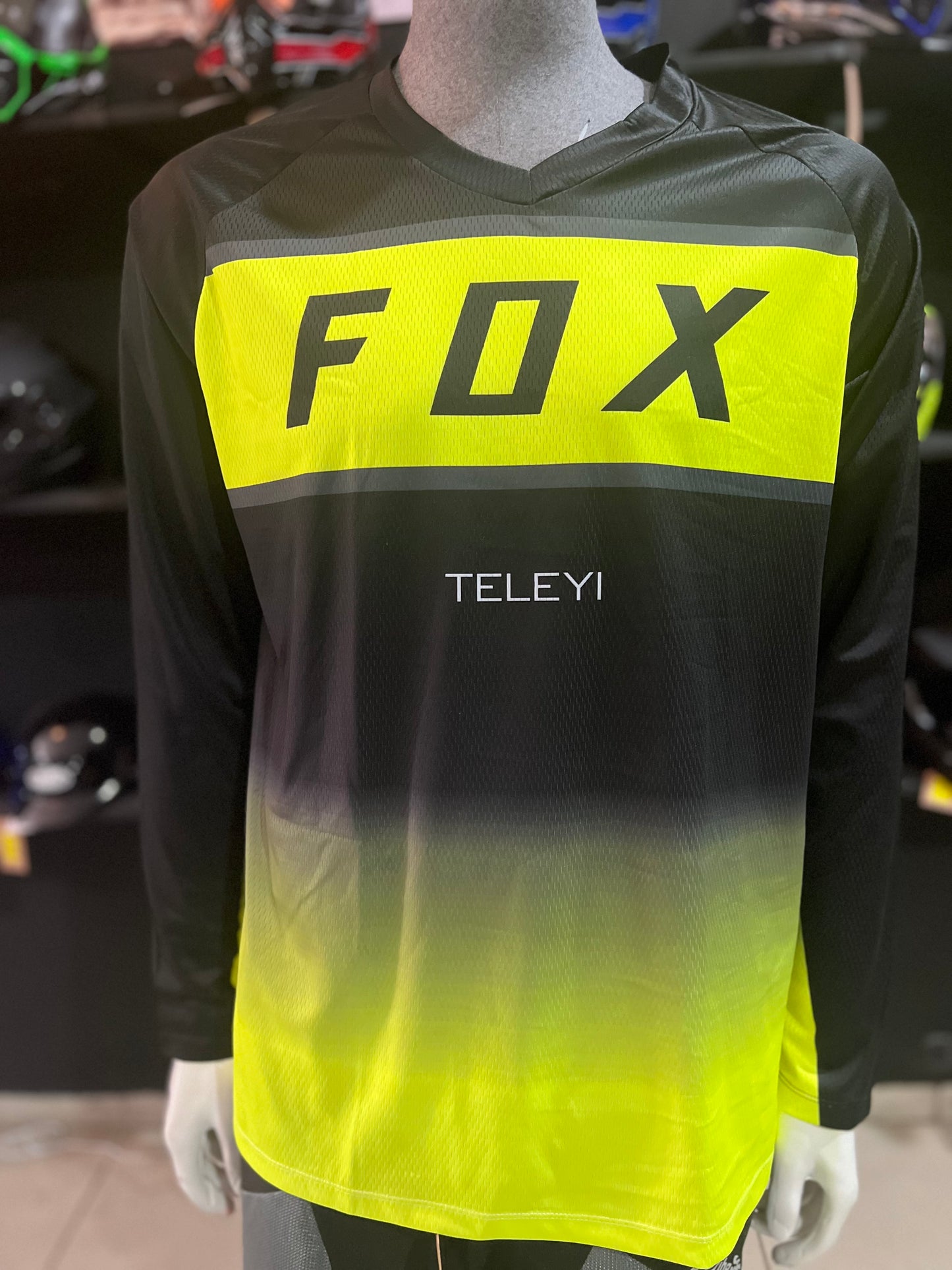 JERSEY FOX TELEYI ELECTRICO NEGRO-AMARRILLO