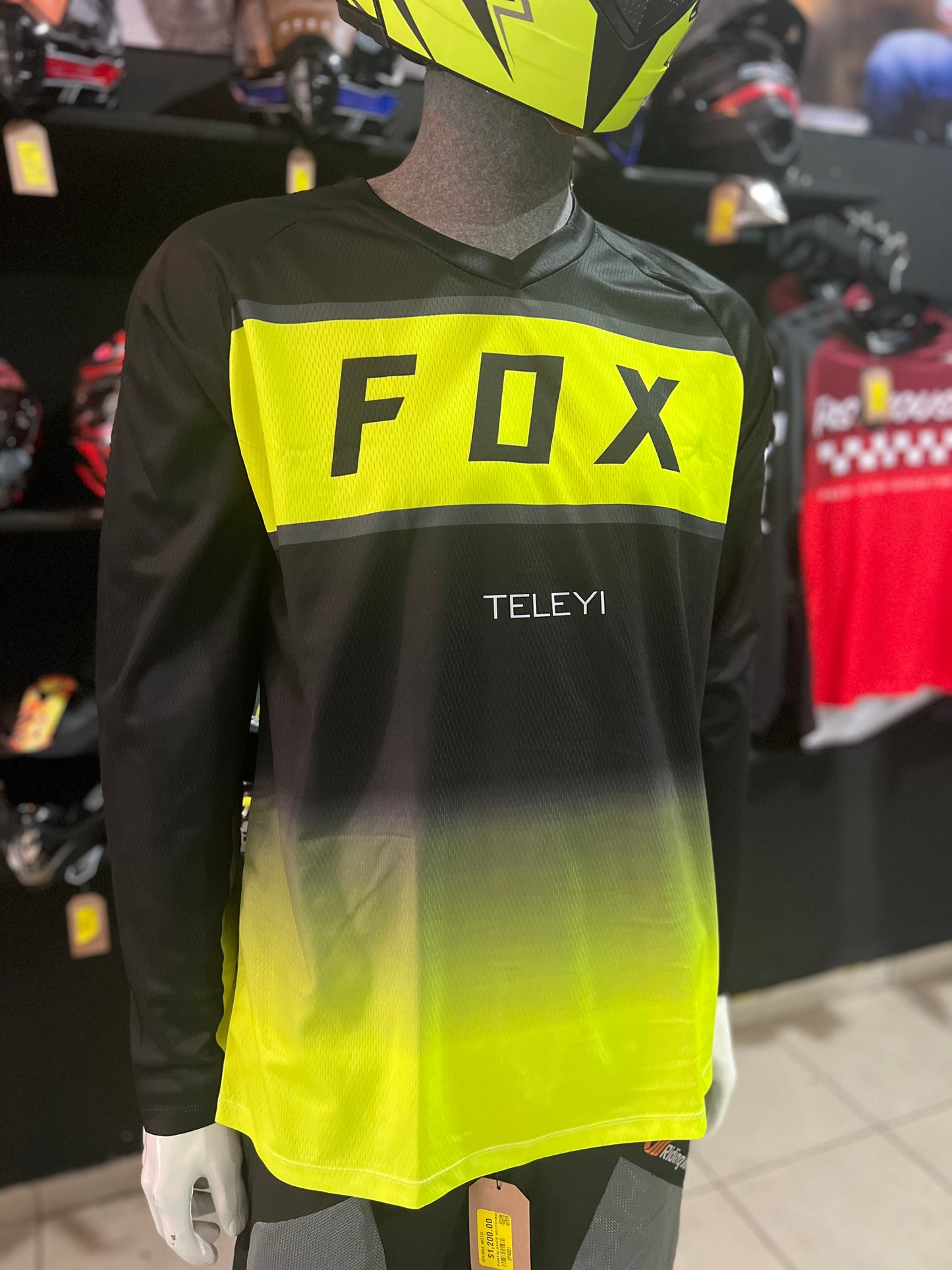 JERSEY FOX TELEYI ELECTRICO NEGRO-AMARRILLO