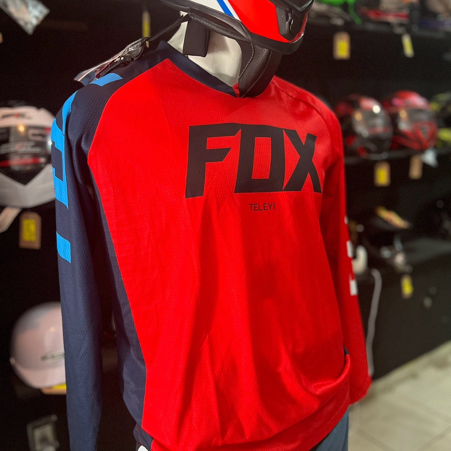 JERSEY FOX TELEYI RÁFAGA ROJA-AZUL