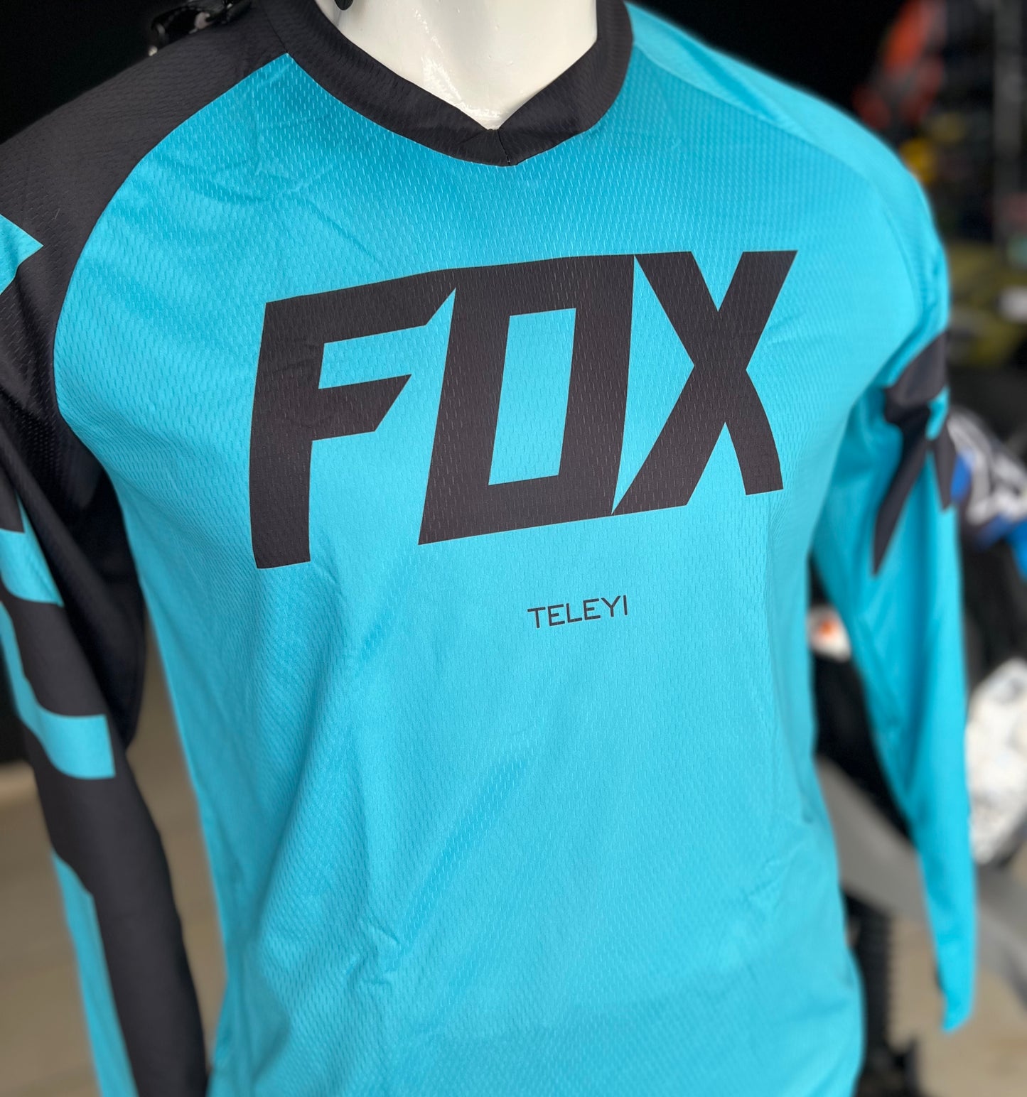 JERSEY FOX TELEYI AZUL TURQUESA