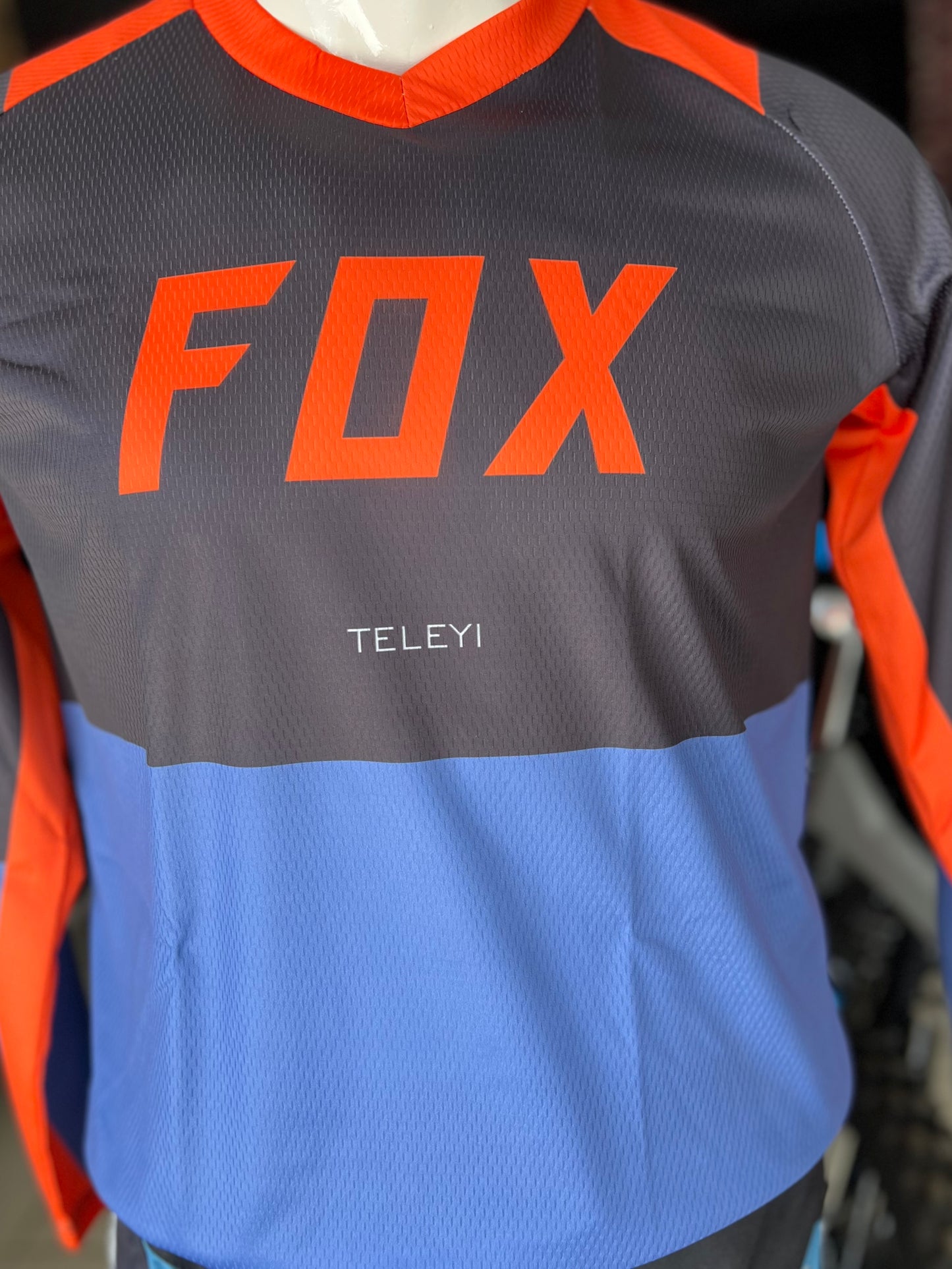 JERSEY FOX TELEYI RIDER AZUL-NARANJA
