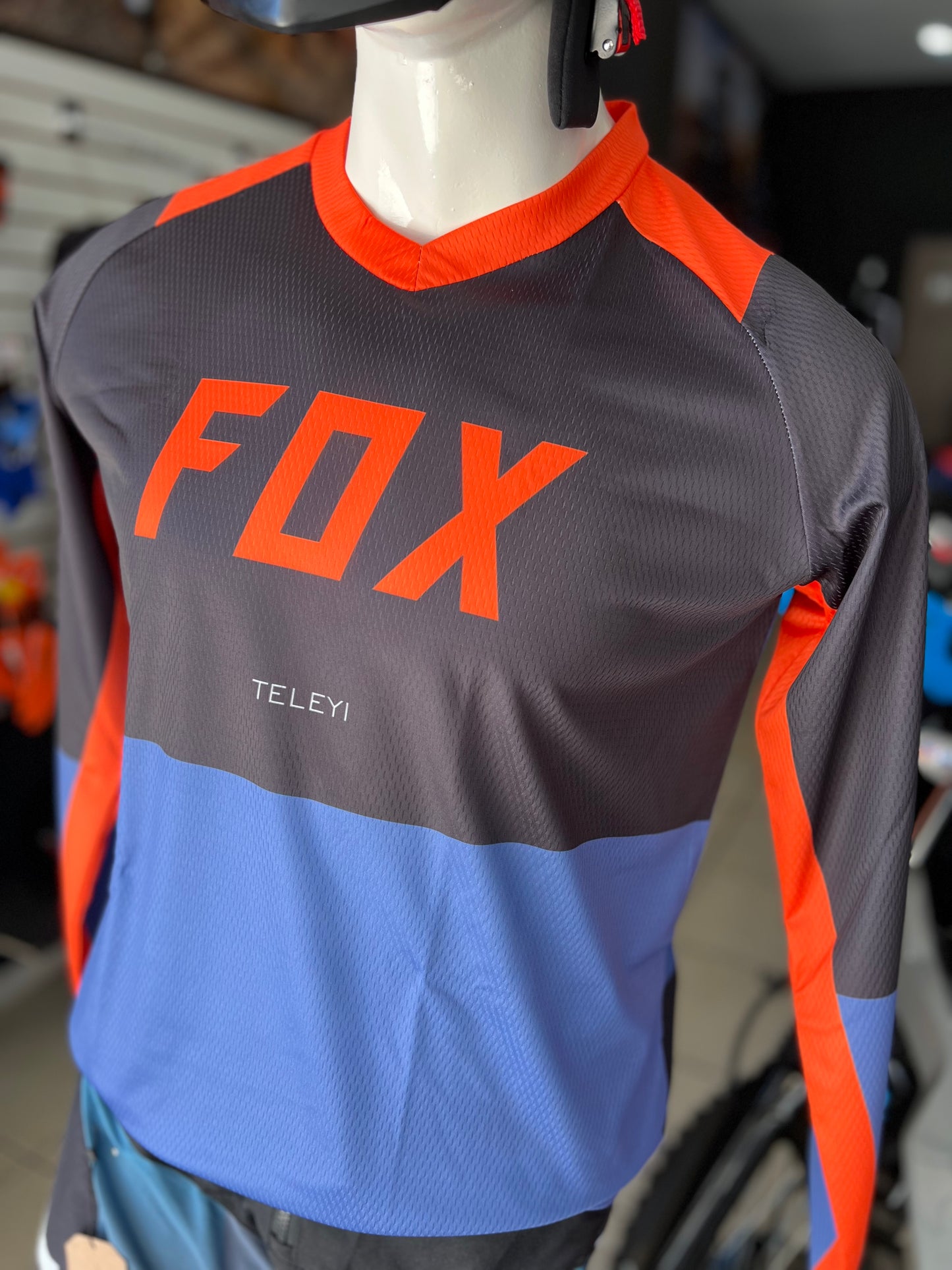 JERSEY FOX TELEYI RIDER AZUL-NARANJA