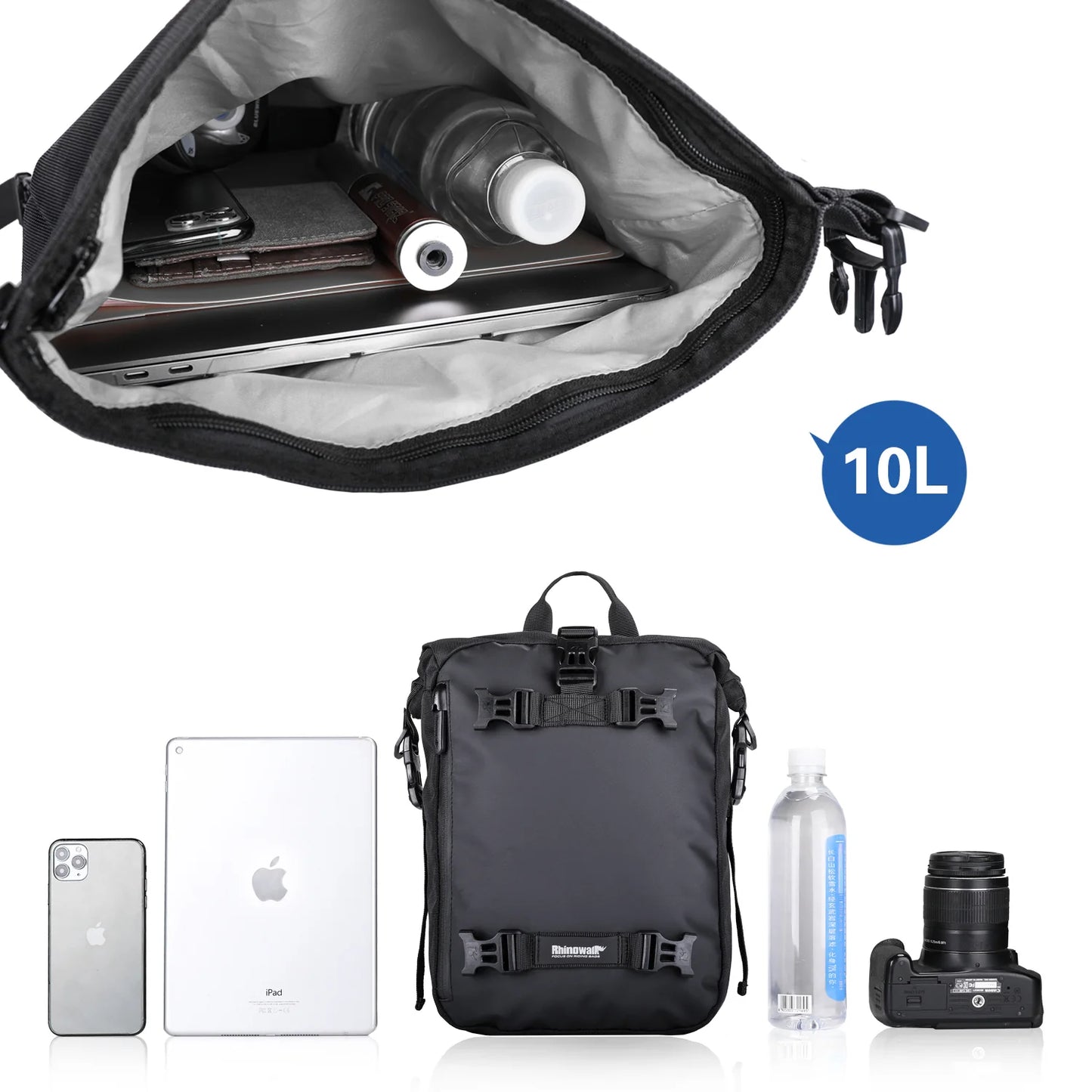 RHINOWALK BOLSA IMPERMEABLE DE MOTOCICLETA ALFORJA