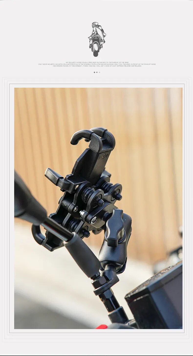 SOPORTE UNIVERSAL DE TELÉFONO MÓVIL PARA MOTOCICLETA USO RUDO