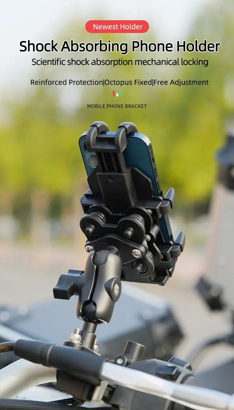 SOPORTE UNIVERSAL DE TELÉFONO MÓVIL PARA MOTOCICLETA USO RUDO