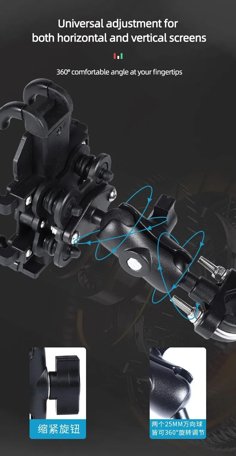 SOPORTE UNIVERSAL DE TELÉFONO MÓVIL PARA MOTOCICLETA USO RUDO