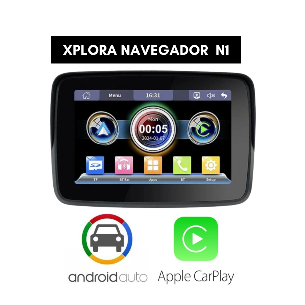 Pantalla de navegación N1 para motocicleta Android Auto , Apple Carplay