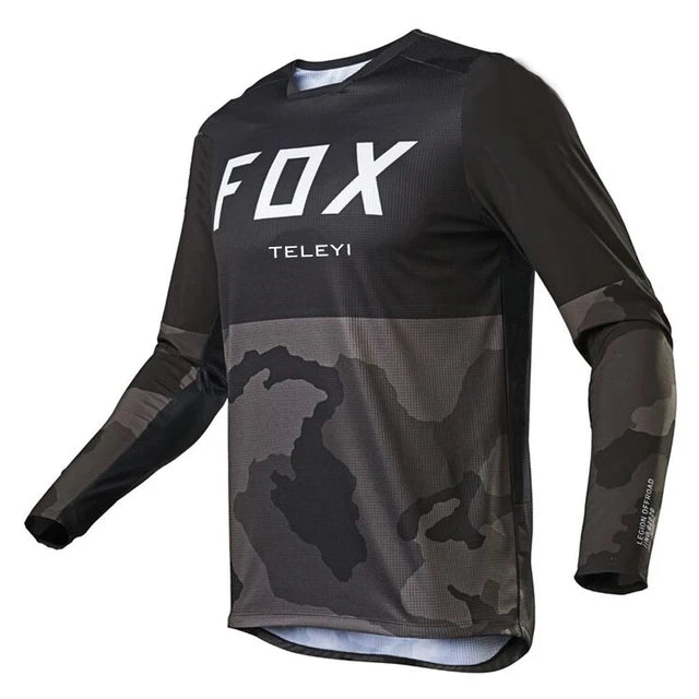 JERSEY FOX  TELEYI  NEGRO CON CAMUFLAJE GRIS