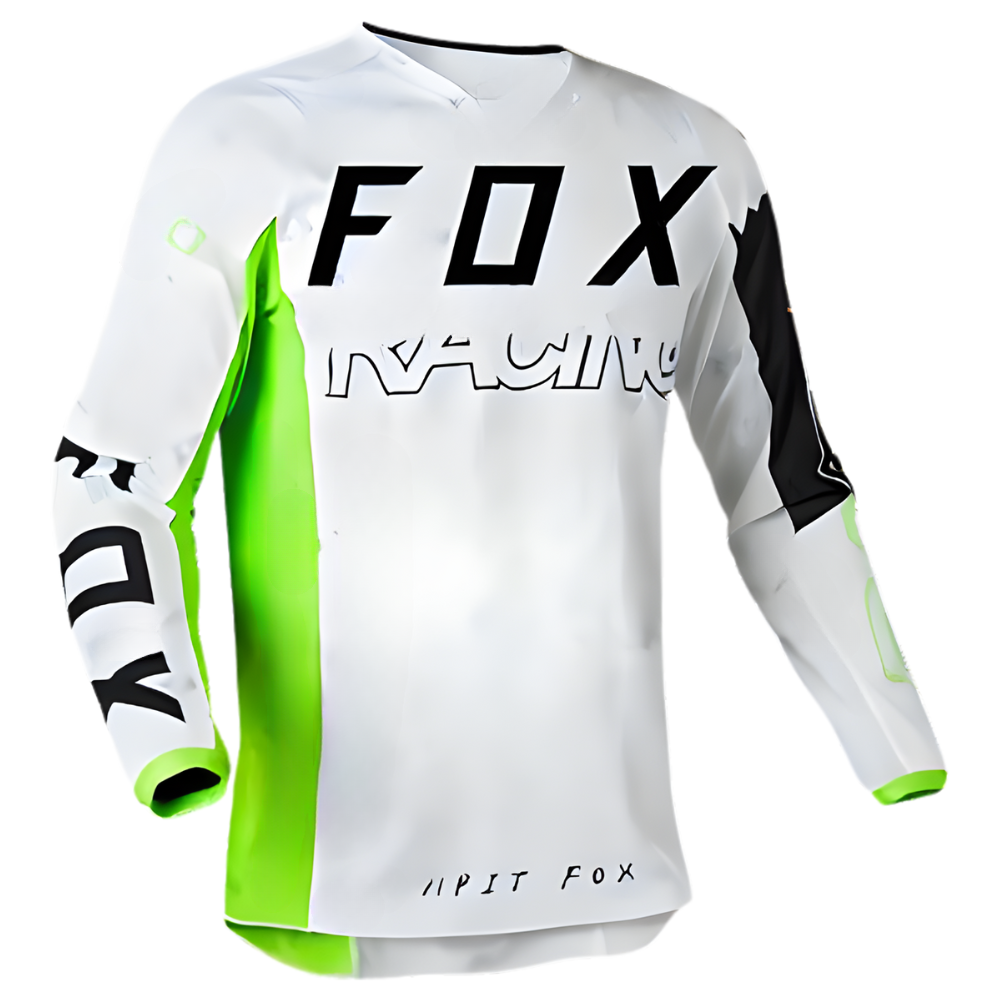 JERSEY FOX  RACING BLANCO-NEON